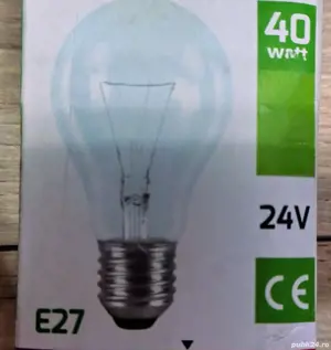 Bec Incandescent E27, 12 - 24 V - 40 W, Nou!
