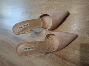 Papuc modern piele intoarsa cu toc stiletto