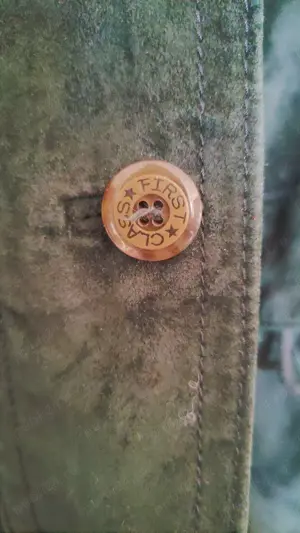 Vand haina din piele intoarsa cu gluga, pentru dame, masura 48. - imagine 5