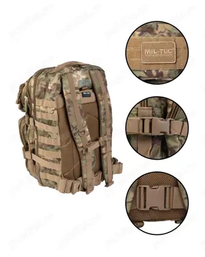 Rucsac tactic militar asalt camuflaj COMBAT 36L impermeabil sistem MOLLE -   - imagine 5