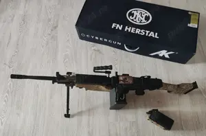 Replica airsoft A&K M249 MK2 SAW mitraliera+ Upgrade. - imagine 2