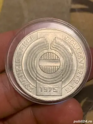 moneda argint 24 grame, 100 schilling 1975