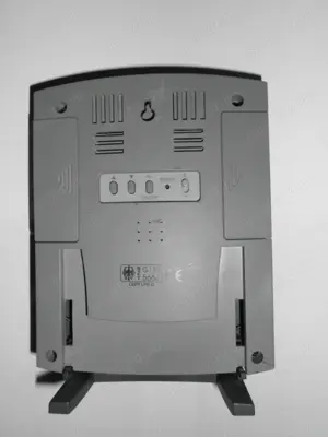 Ceas digital de birou afisaj LCD   data   temperatura interior - exterior   2 alarme - imagine 2