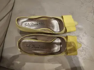Pantofi galbeni piele ecologică marca Solo Donna Studio Moda 