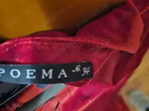 Rochie Poema nouă fără etichetă din catifea bordo  - imagine 3