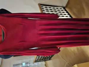 Rochie Poema nouă fără etichetă din catifea bordo  - imagine 5