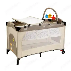 Pățut pliant Juju Sleepy Baby cu saltea din fibră de cocos  