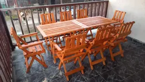 Set masa +8scaune pliabile