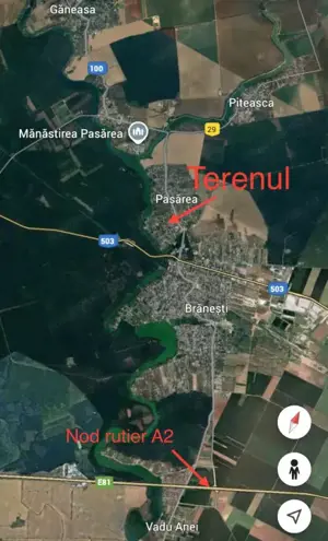 Teren de vanzare in Branesti -Deschidere 20m-Asfalt-Toate utilitatile - imagine 2