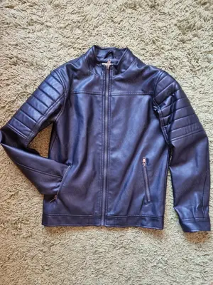 Geacă din piele ecologică pentru copii 158 cm