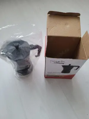 Vand Espressor Cafea 300 ml, 6 cesti, Aluminiu, Aragaz, Plita, Negru, NOU 59 Lei - imagine 2