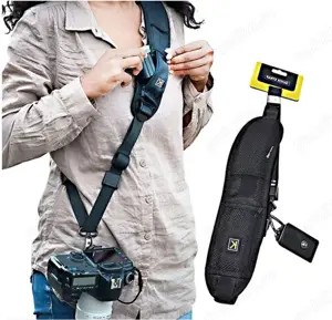 Curea Caden simpla ergonomica nylon aparat foto DSLR, Mirrorless, foto - imagine 2