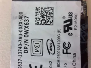 OEM Dell WX637 0WX637 Hybrid Wireless Wifi HD Decoder Mini PCI-e Card - imagine 2