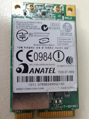 Atheros 2423 BG Mini PCI-E Wireless Wlan Wifi Card AR2423 AR5006EG AR5BXB61 802.11b g AW-GE740 2.4 G