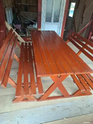 set masa plus 2 banci stejar