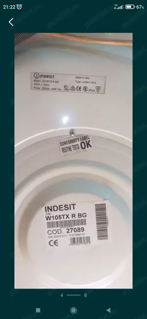 Mașina de spălat Indesit W 105 tx - imagine 2