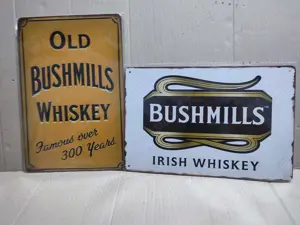 Placute metalice decorative, reclama a unor marci, 30x20 cm