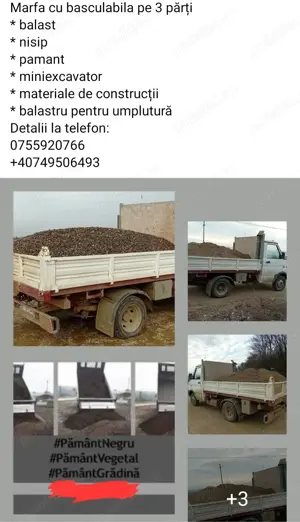 Inchiriez   transport piatra 