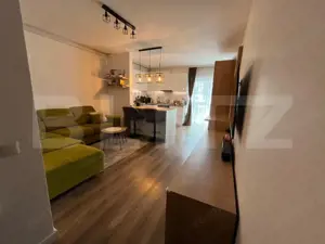 Apartament mobilat si utilat, incalzire in pardoseala, lift, parcare subterana