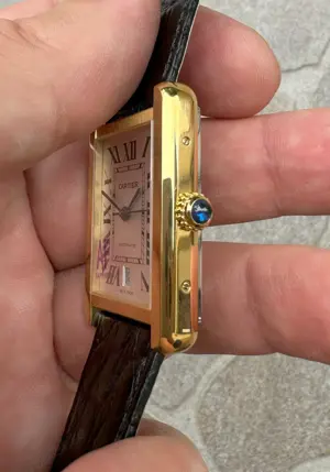 Cartier Tank Must 41mm Aur Galben White Dial AF MY9015 - imagine 3