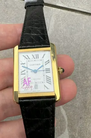 Cartier Tank Must 41mm Aur Galben White Dial AF MY9015 - imagine 2