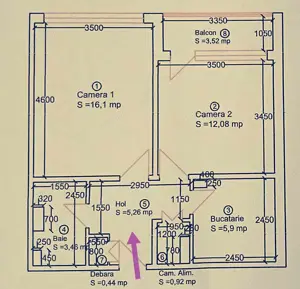 Vand 2 cam DECOMANDAT amenajat NOU 2025 etaj 6   10 cu lift Dambovita langa centrul ALPHA - imagine 20