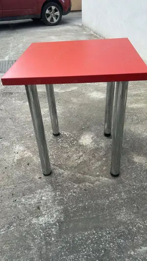 Vand 3 mese din lemn stratificat cu picioare inox - imagine 2