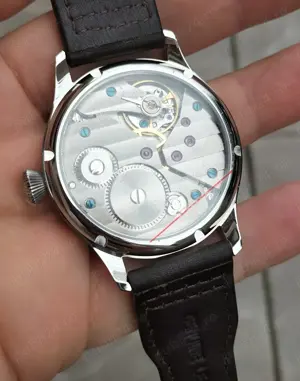 Ceas Parnis Pilot Aviator 44 mm mecanic ETA Unitas 6497 - imagine 4