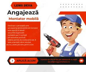 Angajăm montator mobilă.