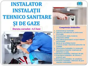 curs instalator tehnico-sanitare si gaz
