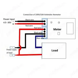 Voltampermetru ( voltmetru-ampermetru ) 100V-10A ( 100V-100A ) nou ! - imagine 3