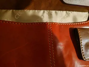 geanta piele naturala ,vintage - imagine 4