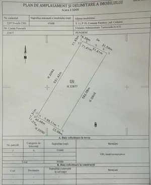 Vand 95000 mp teren arabil Comuna Fundeni,jud Calarasi - imagine 2