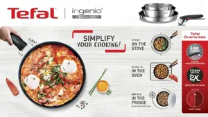 Vand Set 11 piese TEFAL Ingenio L897SB74, 16-28cm, inox, argintiu, NOU 599 Lei - imagine 5