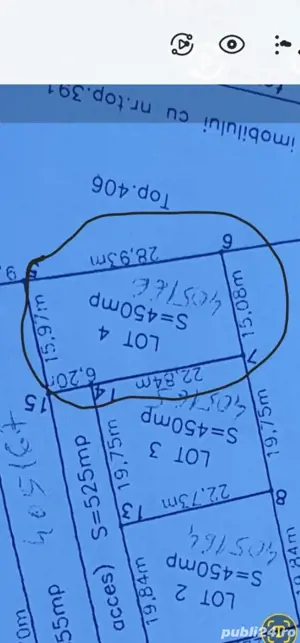 Vând parcelă Sanmihaiu Roman 