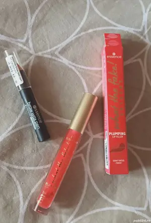 set luciu de buze si creion de sprancene  essence - imagine 3