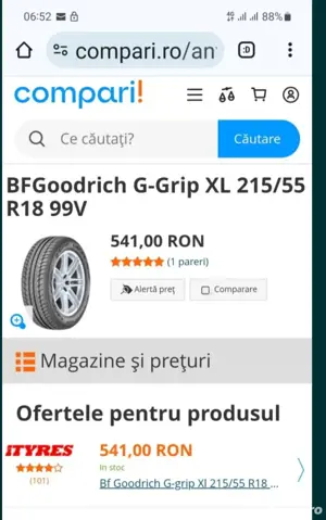 Set 4 anvelope BF Goodrich G-Grip 215-55-R18 stare foarte buna DOT 11.2018 folosite putin,profil 8mm - imagine 5
