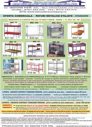 PROMOȚIE PAT Metalic Etajat   Model BEL21LYA - Livrare din stoc! - imagine 4