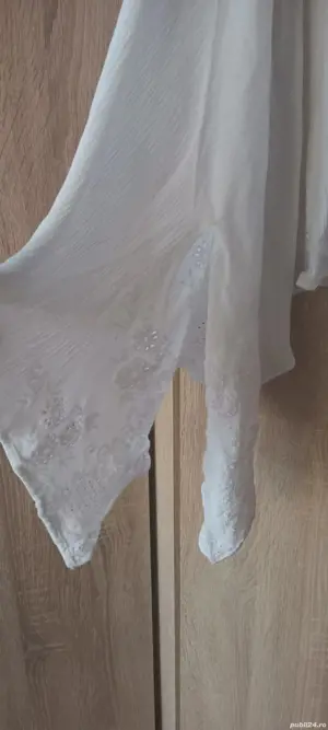 Kimono alb material calitativ brodat - imagine 5