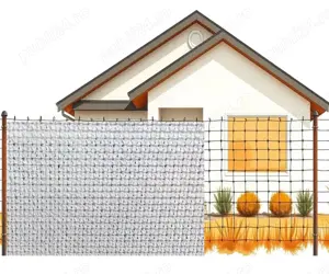 Plasa umbrire gard inaltime 1,7 m grad de acoperire 95% culoare crem