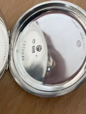 Ceas de buzunar Revue carcasa argint 1920 - imagine 3