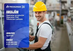 Angajăm Operatori Producție și Operatori Calitate in Apahida 