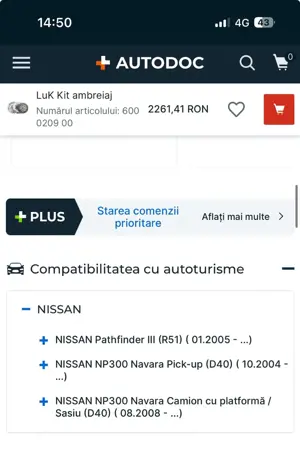 kit ambreaj nissan navara , pathfinder - imagine 2