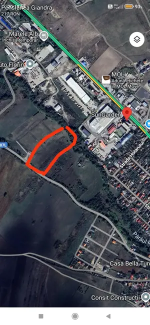 Teren la iesirea din Turda, langa hotel Sun Garden