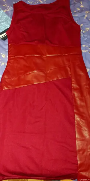 Rochie visiniu închis nouă  - imagine 2