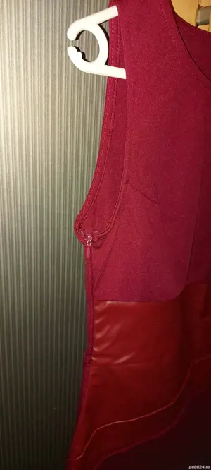 Rochie visiniu închis nouă  - imagine 4