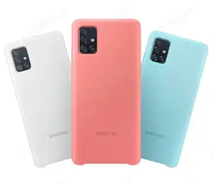 Husa de protectie pentru Samsung Galaxy A51, silicon, Roz si Albastru