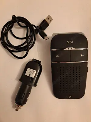 Car kit bluetooth A+ CK2, multipoint, Negru - imagine 2