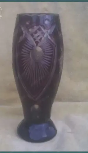 Vaze de cristal  roșu  - imagine 5