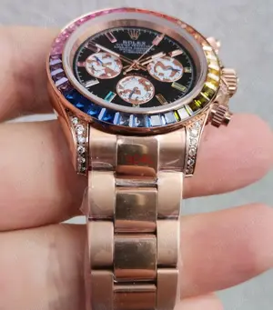 Rolex Daytona Rainbow Rose Gold Automatic 40 mm - imagine 2
